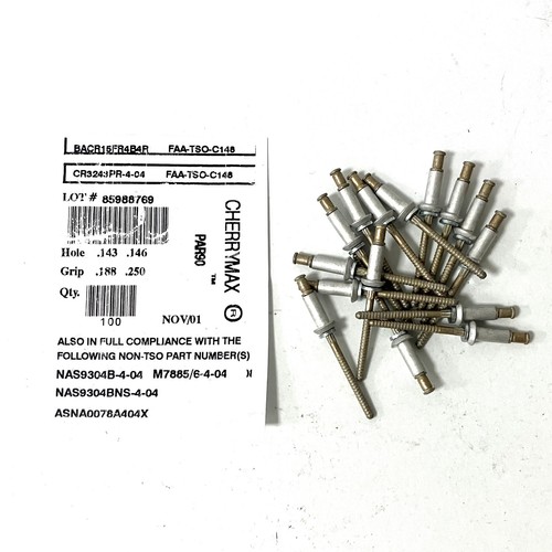 Lot new cherrymax rivets - of,
