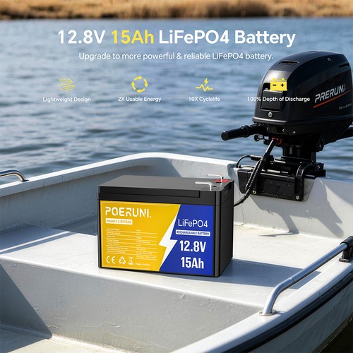 New 12v 15ah lifepo4 lithium - 12v,